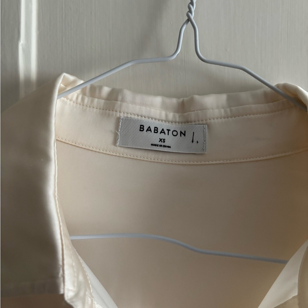 Babaton Cream Long Sleeve Button Down